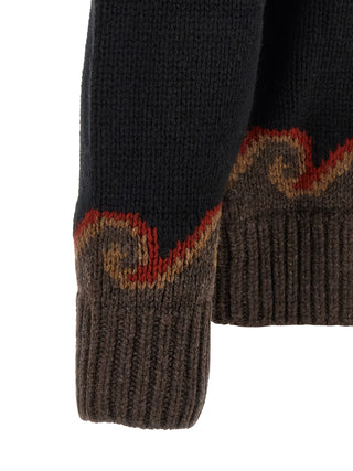 Black Wool Cardigan