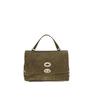 Brown Suede Leather Handbag