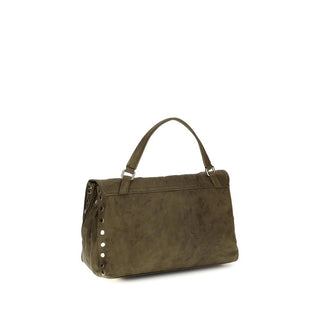 Brown Suede Leather Handbag
