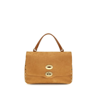 Beige Suede Leather Handbag