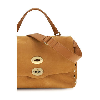 Beige Suede Leather Handbag