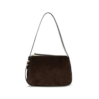 Brown Suede Leather Shoulder Bag