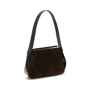 Brown Suede Leather Shoulder Bag