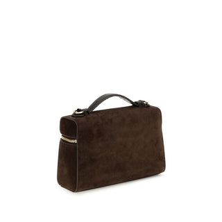 Brown Suede Leather Handbag