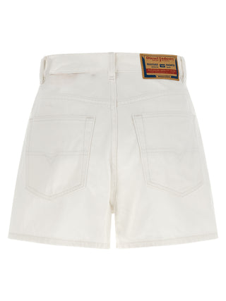 White Cotton Bermuda Shorts