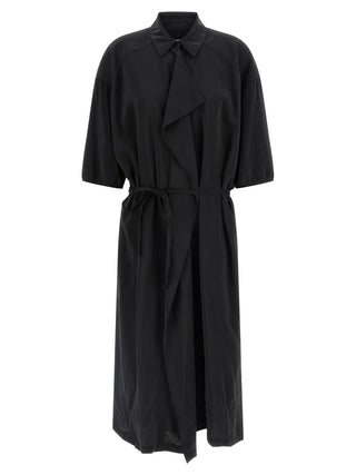 Black Silk Midi Dress