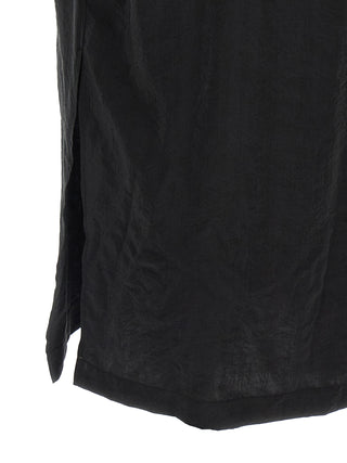 Black Silk Midi Dress
