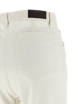 White Cotton High-Waisted Jean