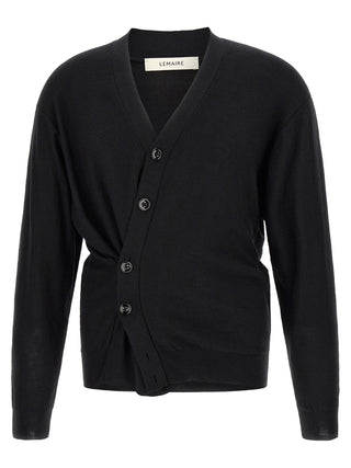 Black Wool Cardigan