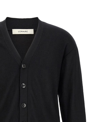 Black Wool Cardigan