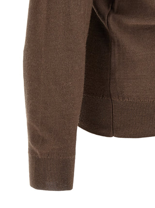 Brown Wool Cardigan
