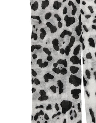 Gray Leopard Nylon Tights Stocking Pantyhose Socks