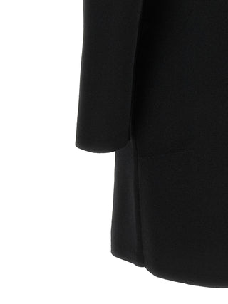 Black Viscose Short Dress