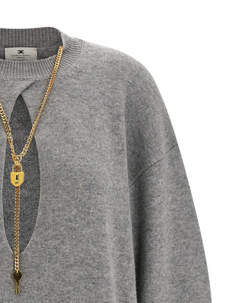 Gray Wool Short Dress