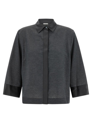 Gray Lyocell Blouse