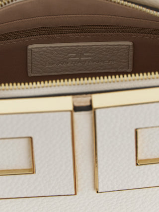 White Polyester Handbag