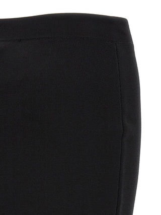 Black Viscose Midi Skirt