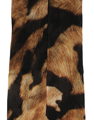 Brown Tiger Nylon Tights Stocking Pantyhose Socks