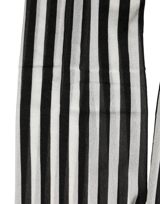 Black White Stripes Tights Stocking Pantyhose Socks