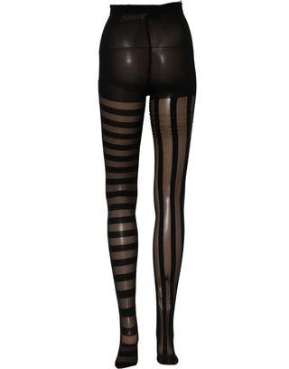 Black Stripes Tights Stockings Pantyhose Socks