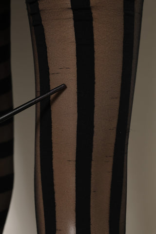 Black Stripes Tights Stockings Pantyhose Socks