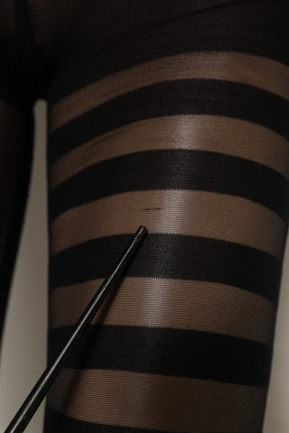 Black Stripes Tights Stockings Pantyhose Socks