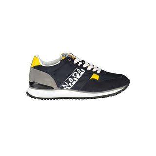 Blue Polyester Men's Sneaker