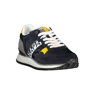 Blue Polyester Men's Sneaker
