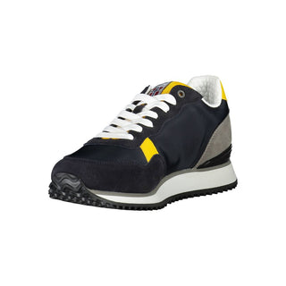 Blue Polyester Men's Sneaker