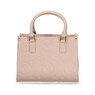 Pink Polyurethane Women's Bag with Handles