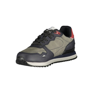 Blue Polyester Men Sneaker