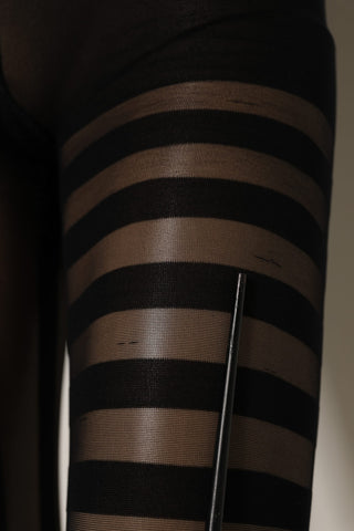 Black Stripes Tights Stockings Pantyhose Socks