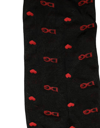 Black Nylon Hearts Tights Stocking Pantyhose Socks