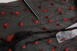 Black Nylon Hearts Tights Stocking Pantyhose Socks