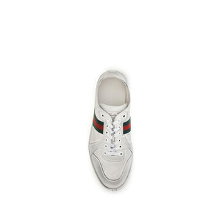 White Calf Leather Bos Taurus Low Top Sneakers
