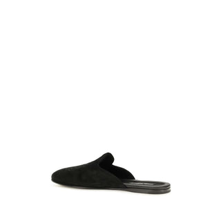 Black Calf Leather Bos Taurus Mules
