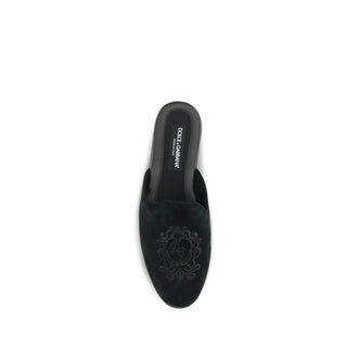 Black Calf Leather Bos Taurus Mules