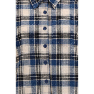 Blue Cotton Pattern Shirt