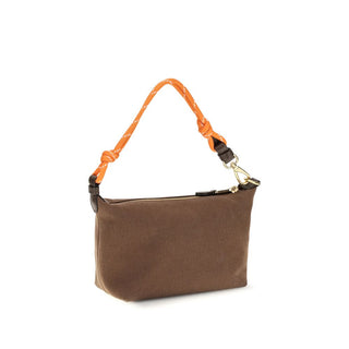 Brown Cotton Shoulder Bag