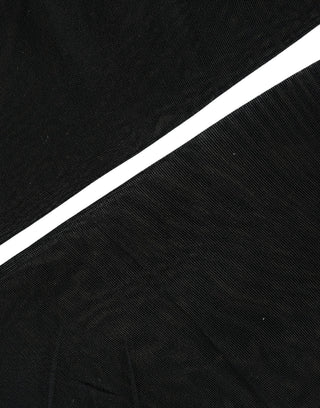 Black Nylon Logo Calf Long Women Accessory Socks