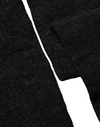 Dark Gray Wool Over Calf Long Women Accessory Socks