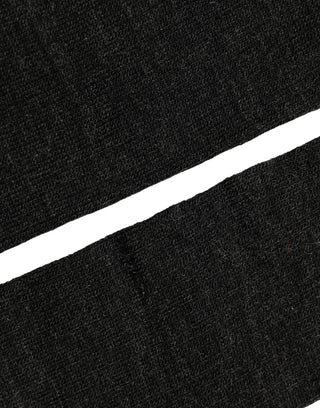 Black Wool Knit Calf Long Women Accessory Socks