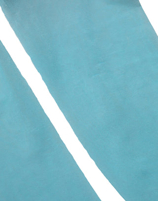 Light Blue Nylon Thigh High Women Accessory Socks