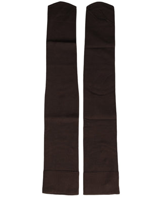 Brown Nylon Over Calf Long Women Accessory Socks