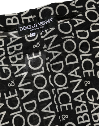 Black White All Over Print Sheer Stretch Tights Socks