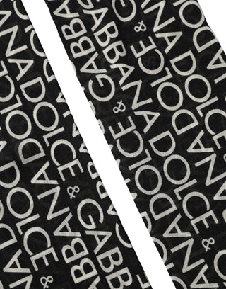 Black Sheer Logo Monogram High Stockings Socks