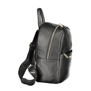 Black Polyurethane Women's Backpack