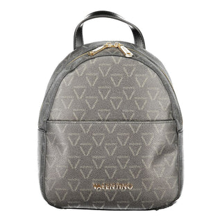 Black Polyurethane Women's Backpack