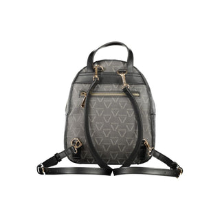 Black Polyurethane Women's Backpack