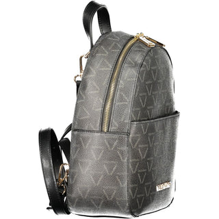 Black Polyurethane Women's Backpack